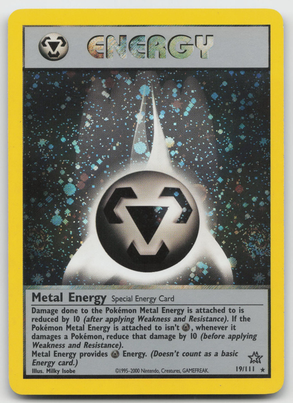 Metal Energy Unlimited Holo Rare Neo Genesis 19/111 VLP/SWIRL