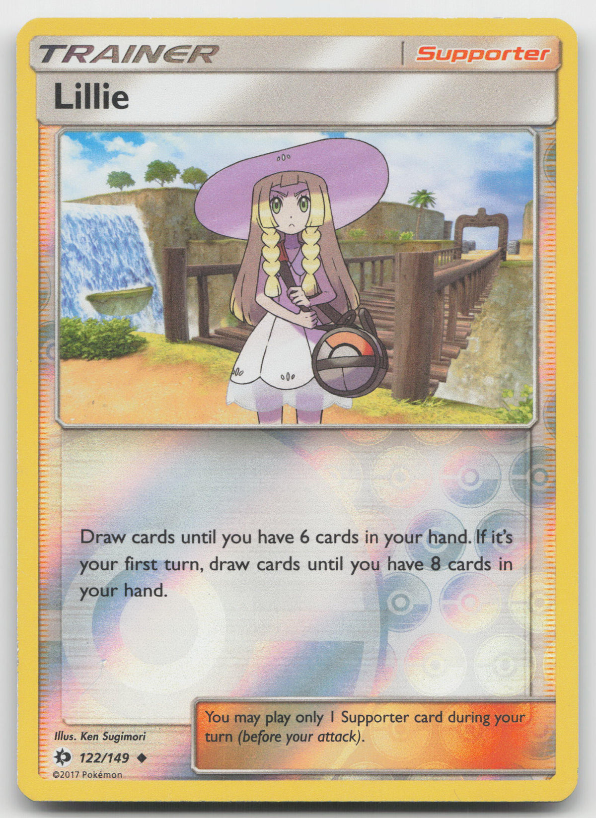 Lillie Uncommon Reverse Holofoil SM Base Set 122/149 NM
