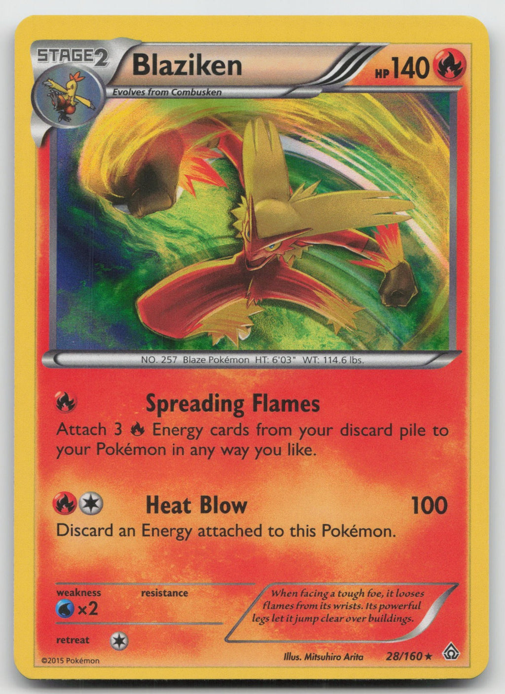 Blaziken Holo Rare XY - Primal Clash 28/160 NM