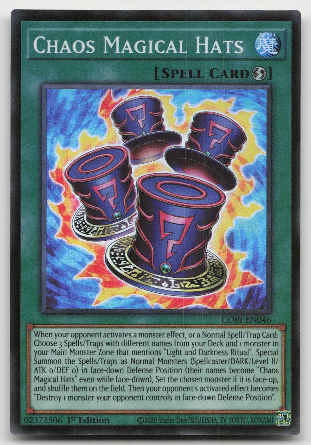 Chaos Magical Hats 1st Edition Super Rare Chaos Origins CORI-EN046 NM