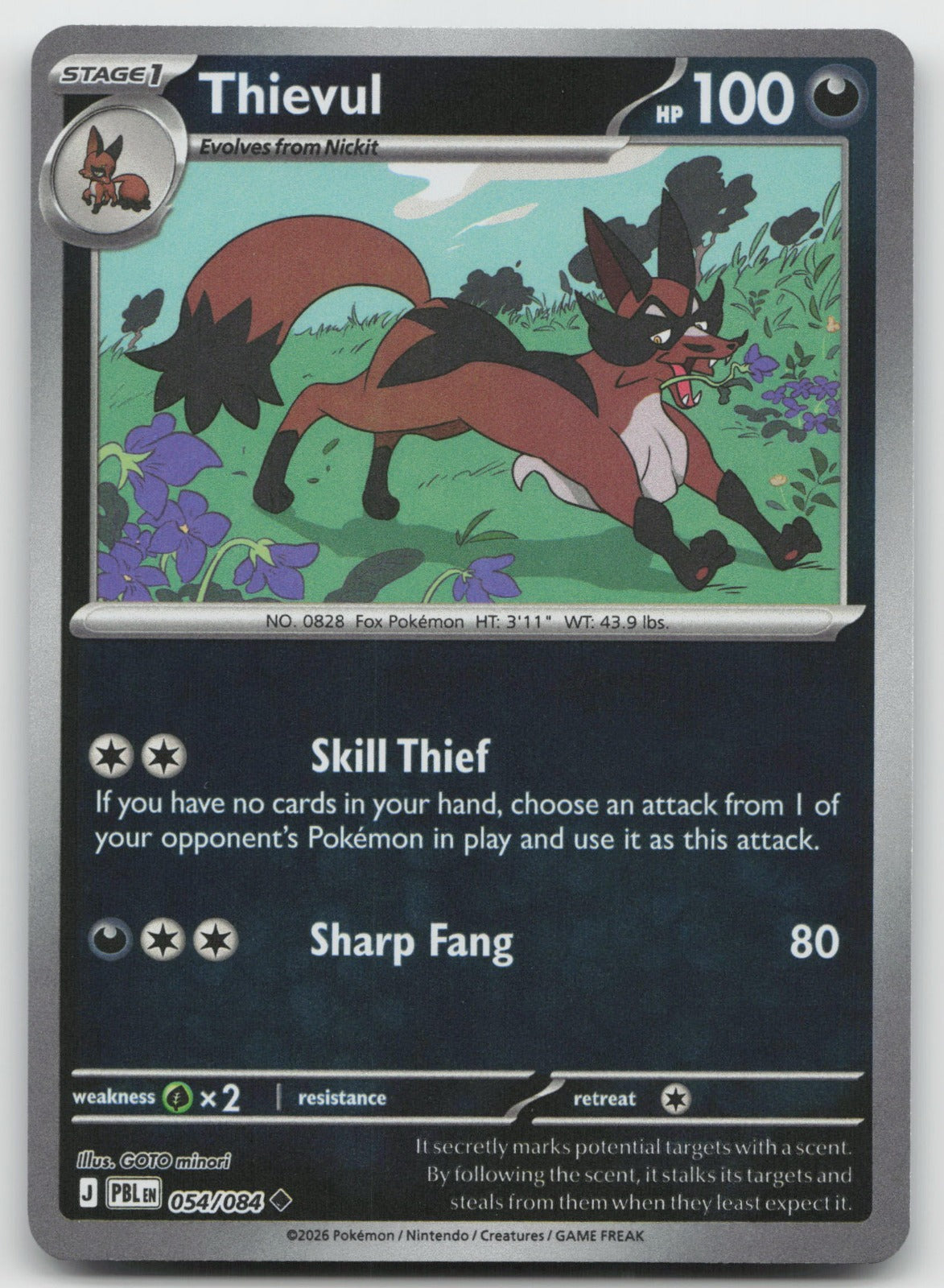 Trevenant Rare Reverse Holo ME04: Chaos Rising 039/086 NM