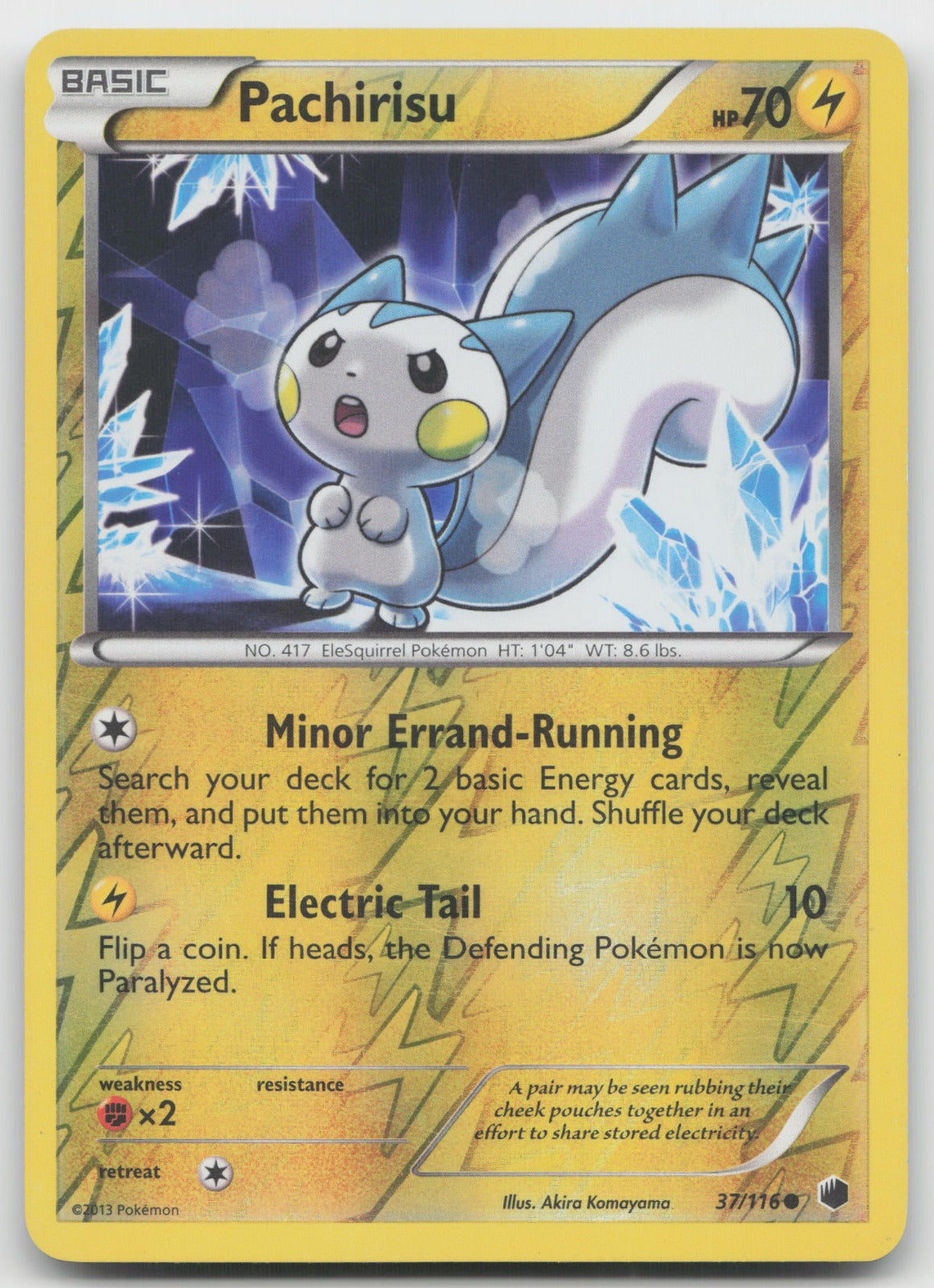 Pachirisu Common Reverse Holo Plasma Freeze 37/116 LP/MP