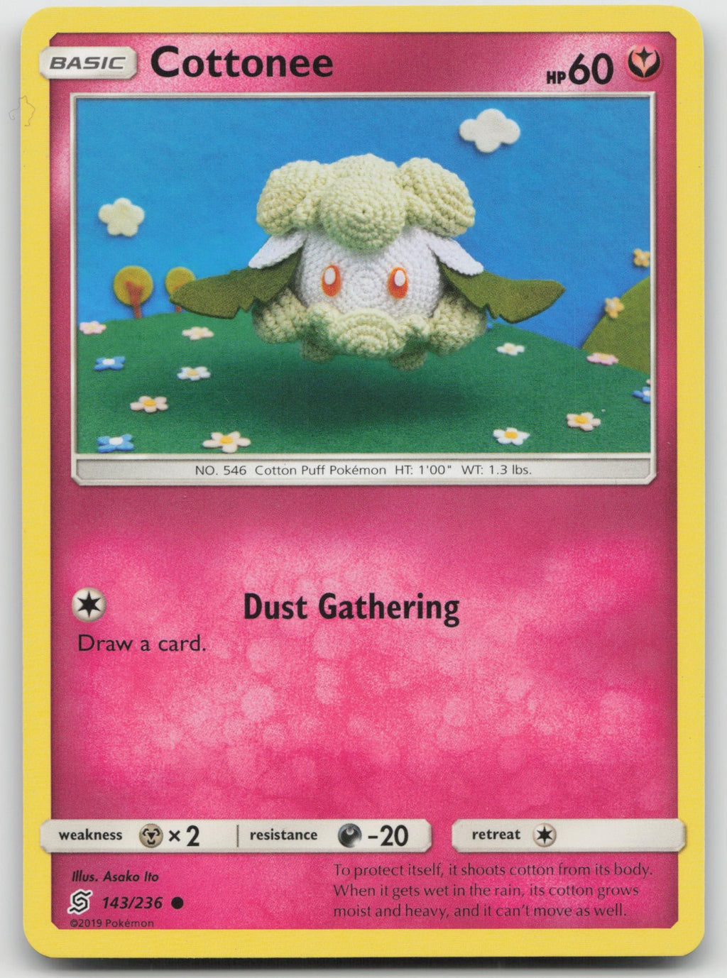 Cottonee Common SM - Unified Minds 143/236 NM