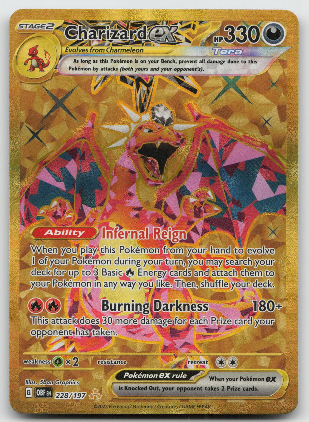 Charizard ex Holo Hyper Rare SV03: Obsidian Flames 228/197 NM
