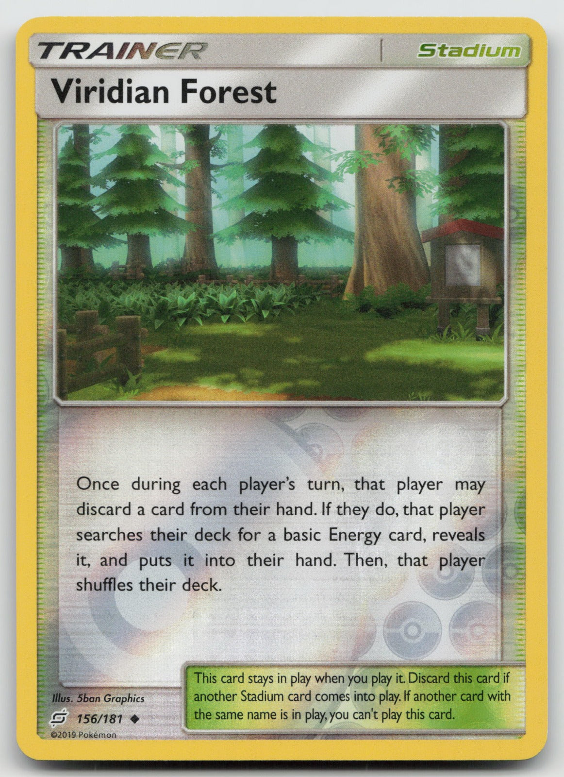 Viridian Forest Reverse Holo Uncommon SM - Team Up 156/181 NM