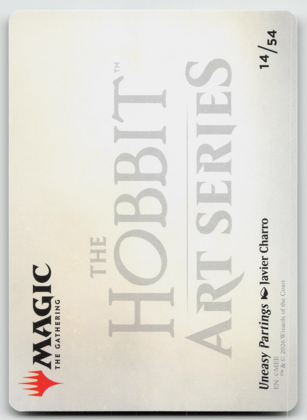 Uneasy Partings Art Card S Art Series: The Hobbit 14 NM