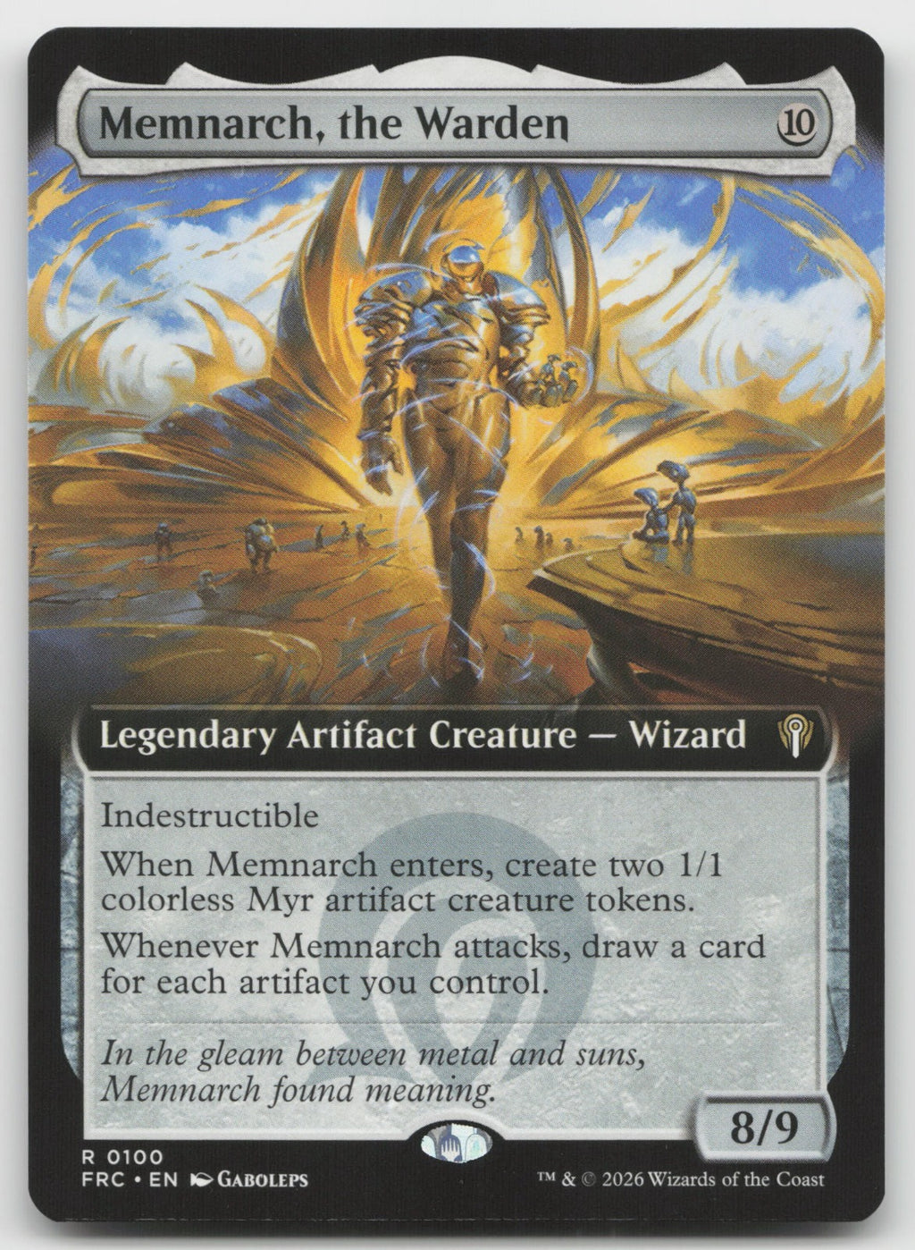 Memnarch, the Warden (Extended Art) R Commander: Reality Fracture 100 NM