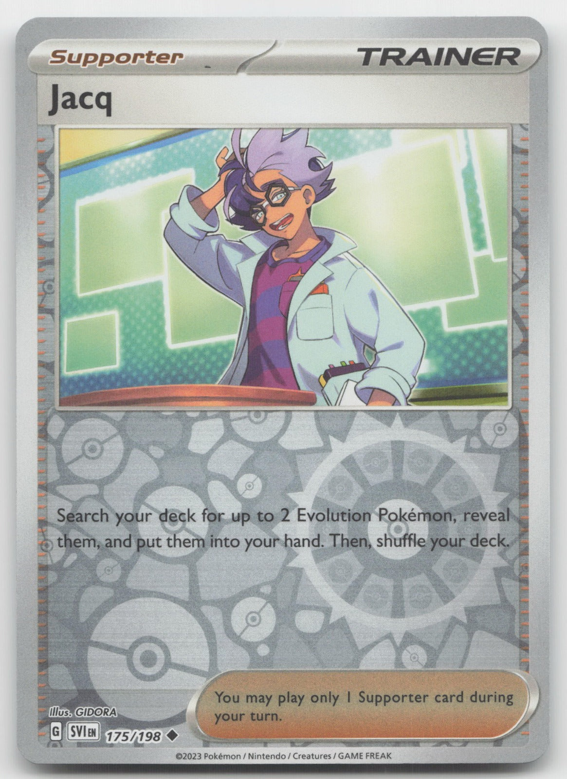 Jacq Reverse Holo Uncommon SV01: Scarlet & Violet Base Set 175/198 NM