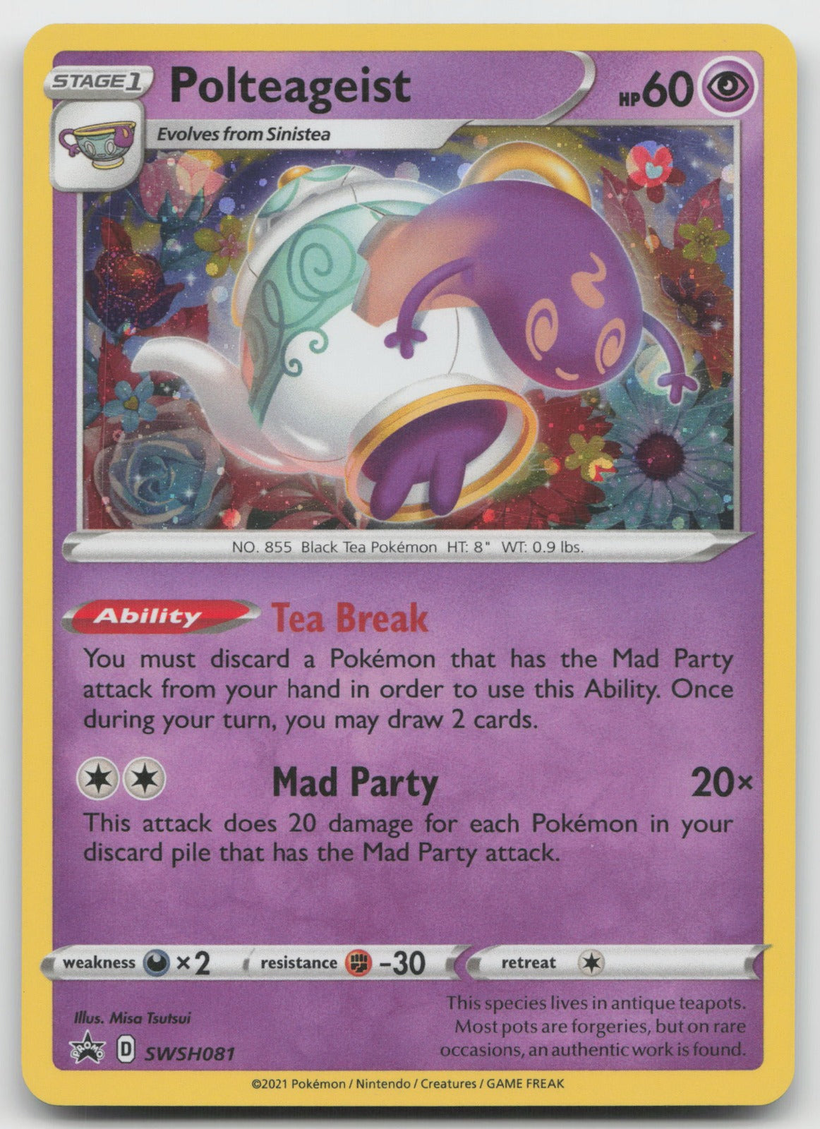 Polteageist - Promo Holo SWSH: Sword & Shield Promo Cards SWSH081 NM