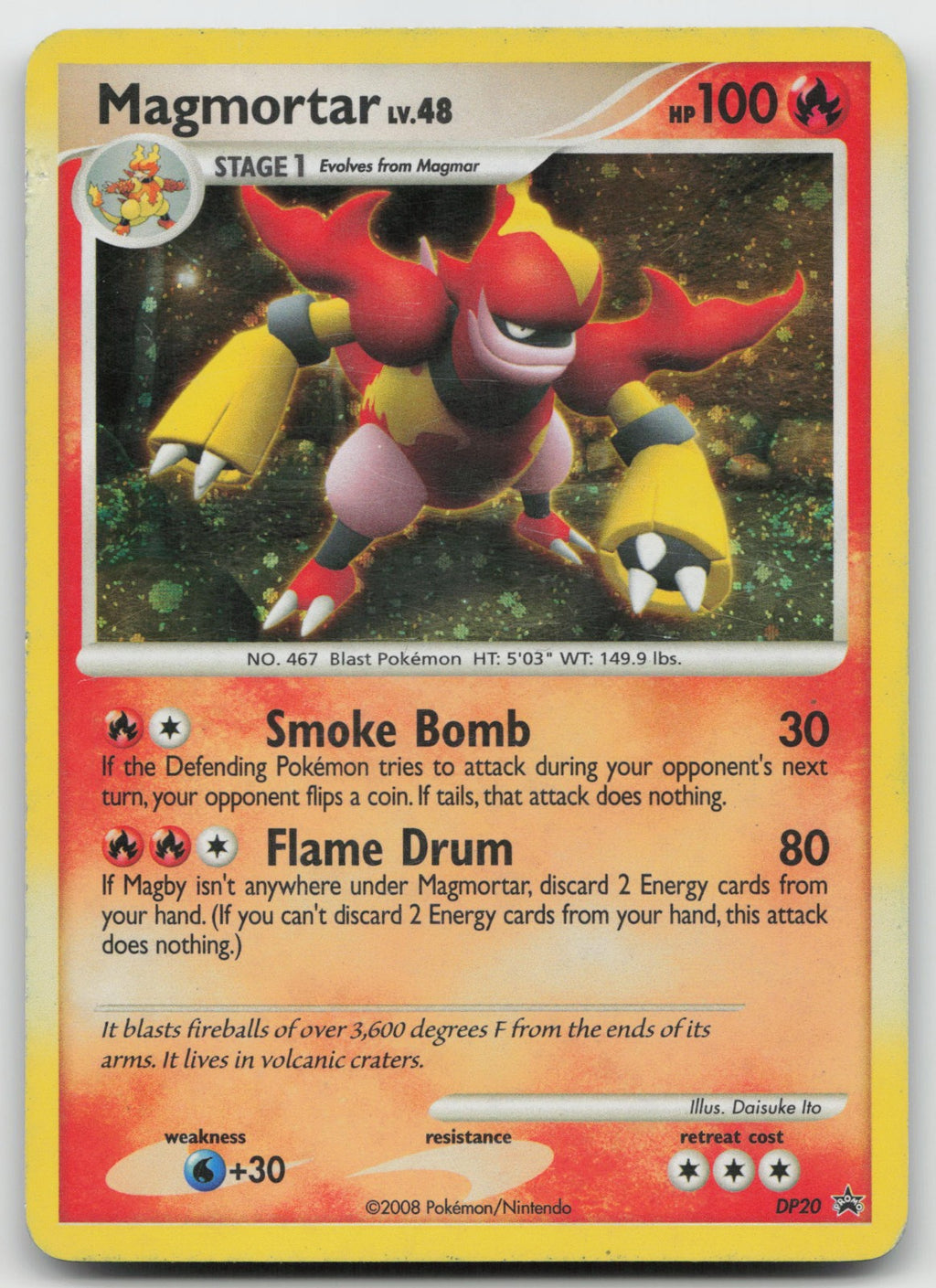 Magmortar Promo Holo Diamond and Pearl Promos DP20 HP