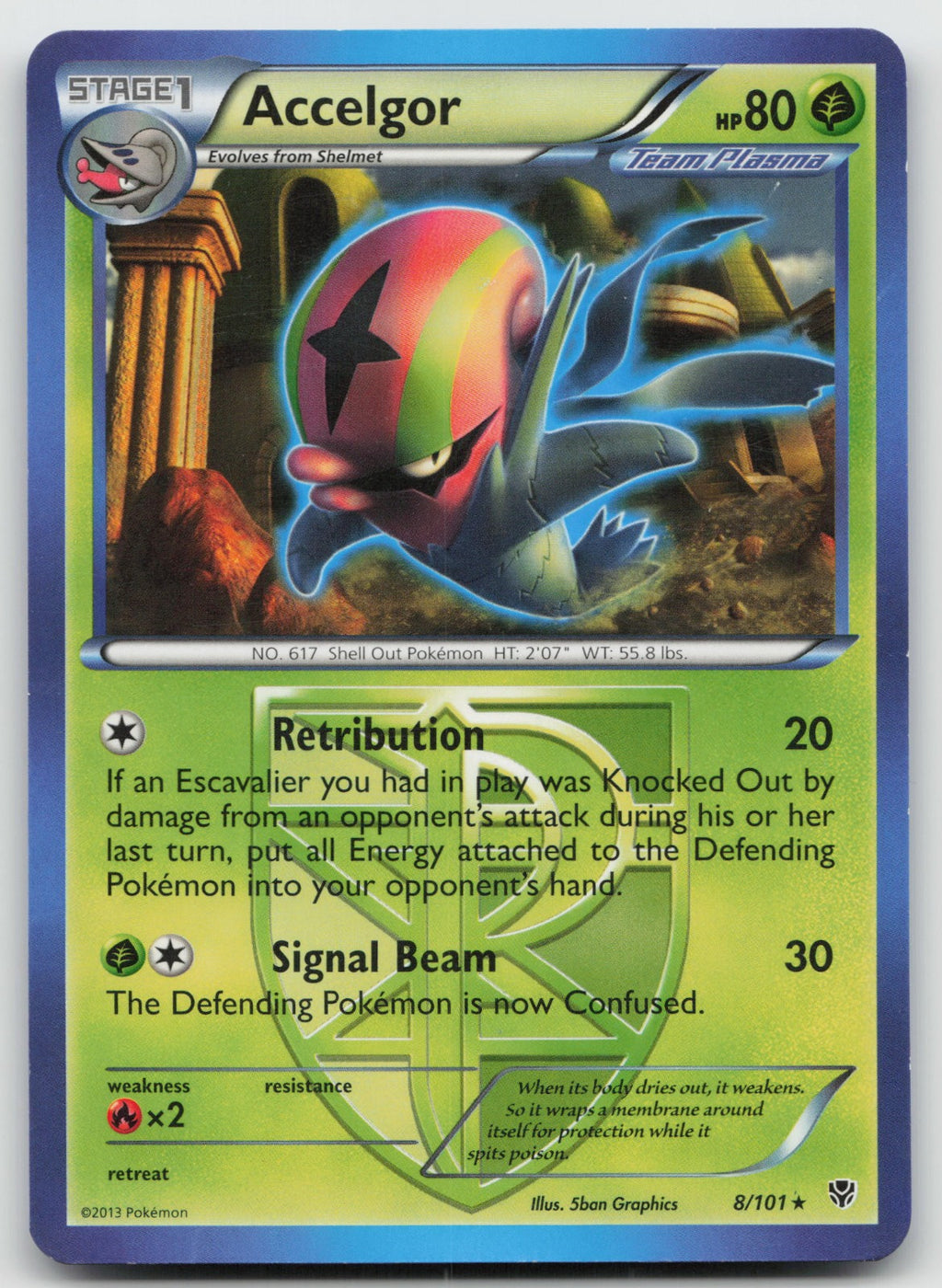 Accelgor (Team Plasma) Rare Plasma Blast 8/101 LP