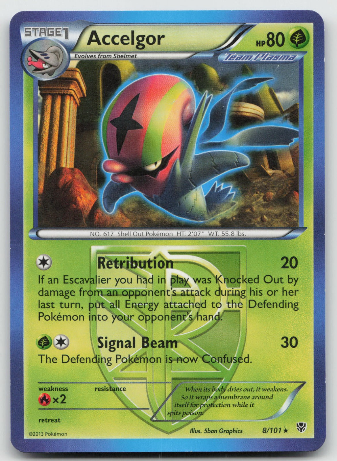 Accelgor (Team Plasma) Rare Plasma Blast 8/101 LP