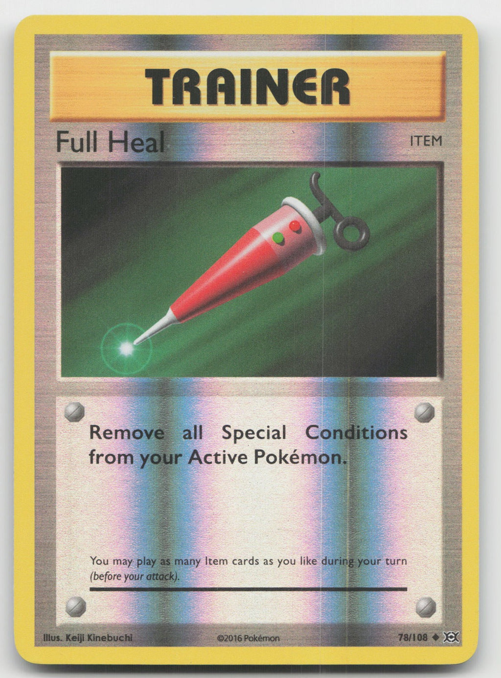 Full Heal Reverse Holo Uncommon XY - Evolutions 78/108 LP