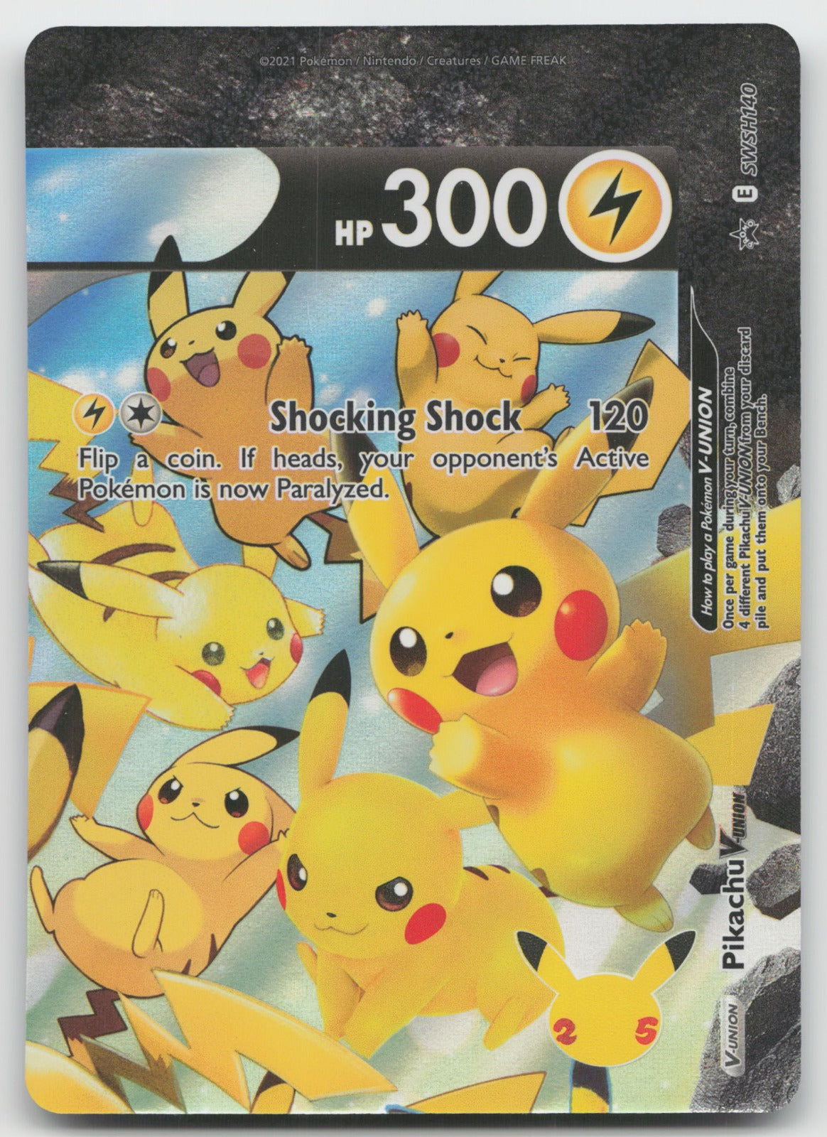 Pikachu V-Union Promo Holo SWSH: Sword & Shield Promo Cards SWSH140 NM