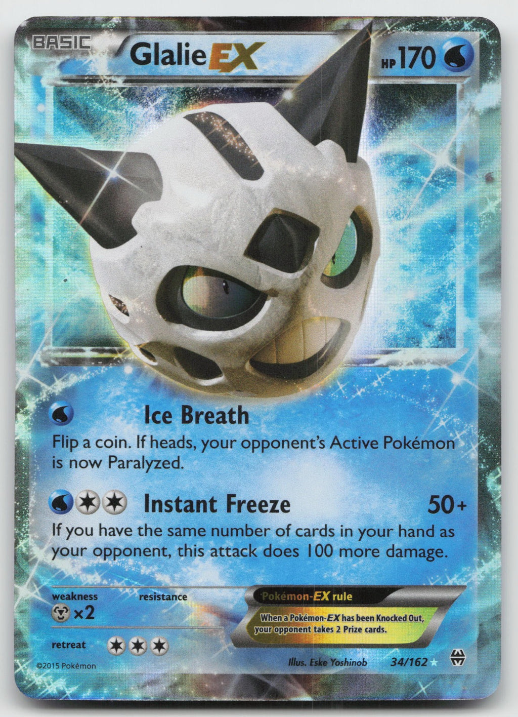 Glalie EX Ultra Rare XY - BREAKthrough 34/162 LP