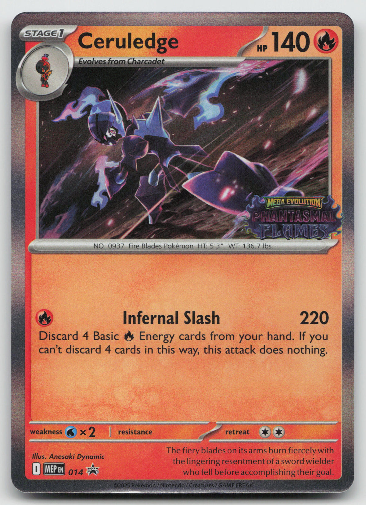 Ceruledge (Prerelease) Holofoil ME: Mega Evolution Promo MEP014 NM