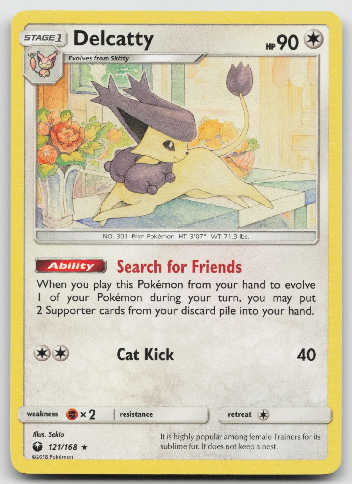 Delcatty (SM Celestial Storm) Non Holo Rare Deck Exclusives 121/168 LP
