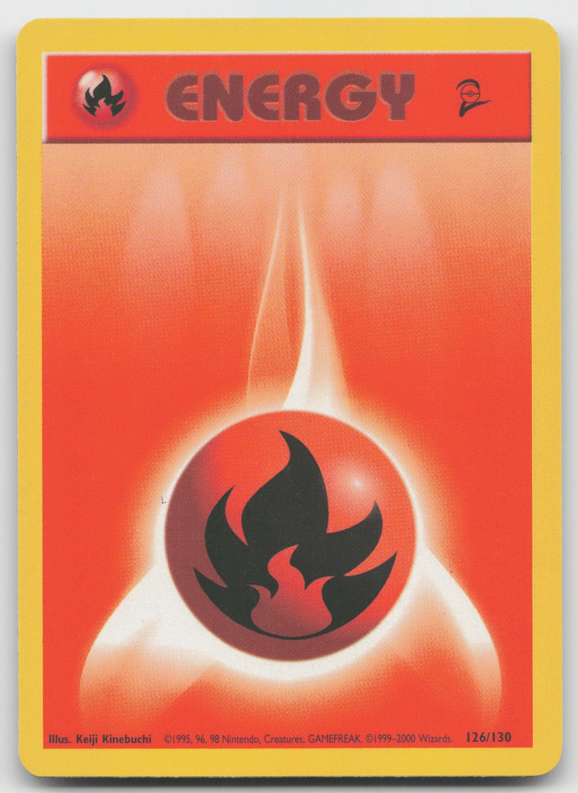 Fire Energy Common Base Set 2 126/130 NM/VLP