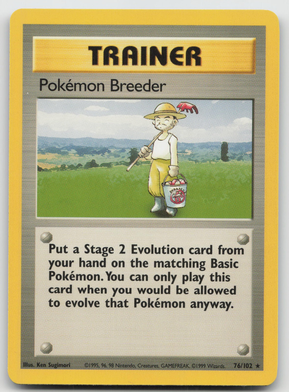 Pokemon Breeder Rare Base Set 76/102 NM