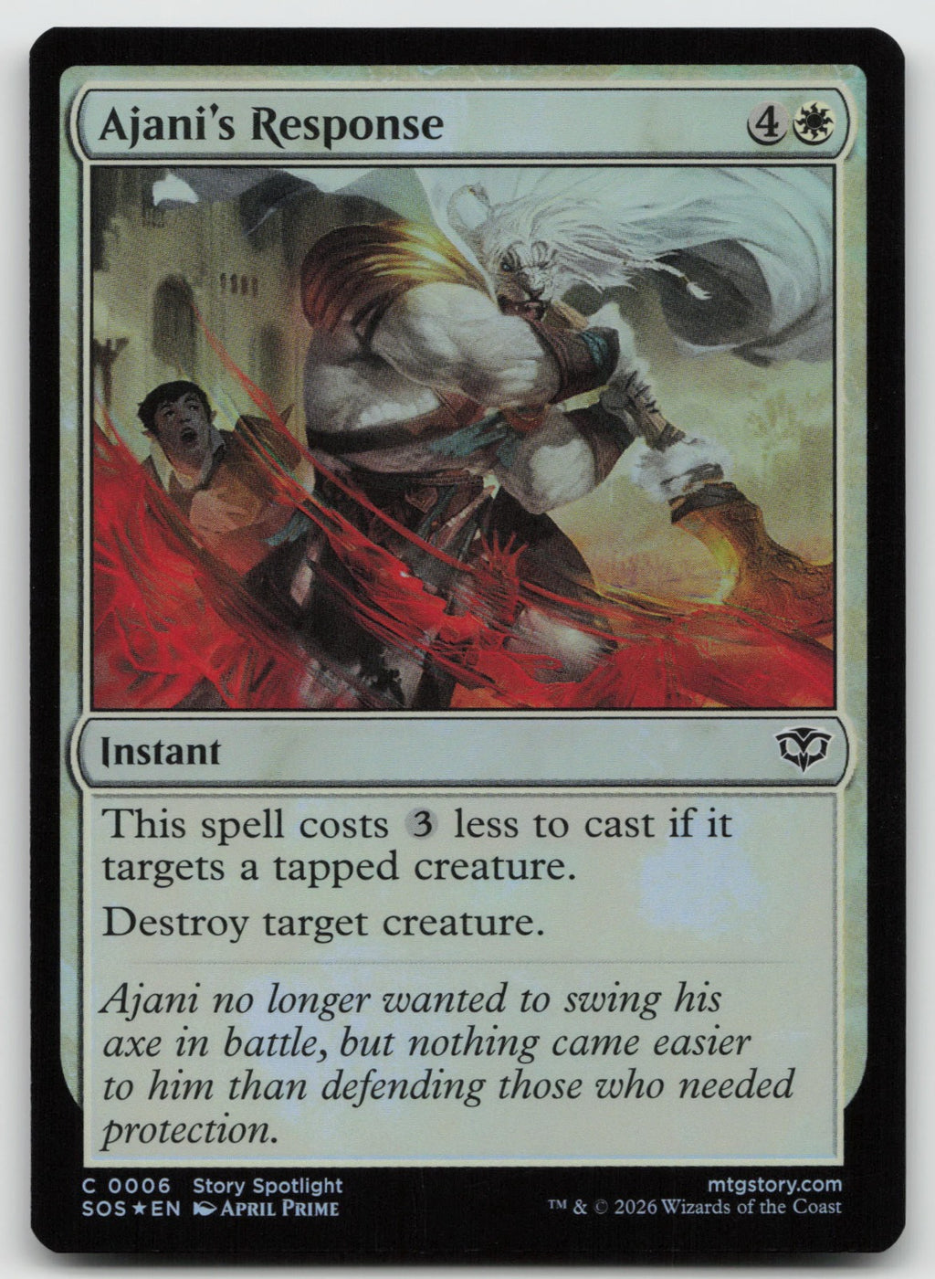 Ajani's Response C Foil Secrets of Strixhaven 6 NM