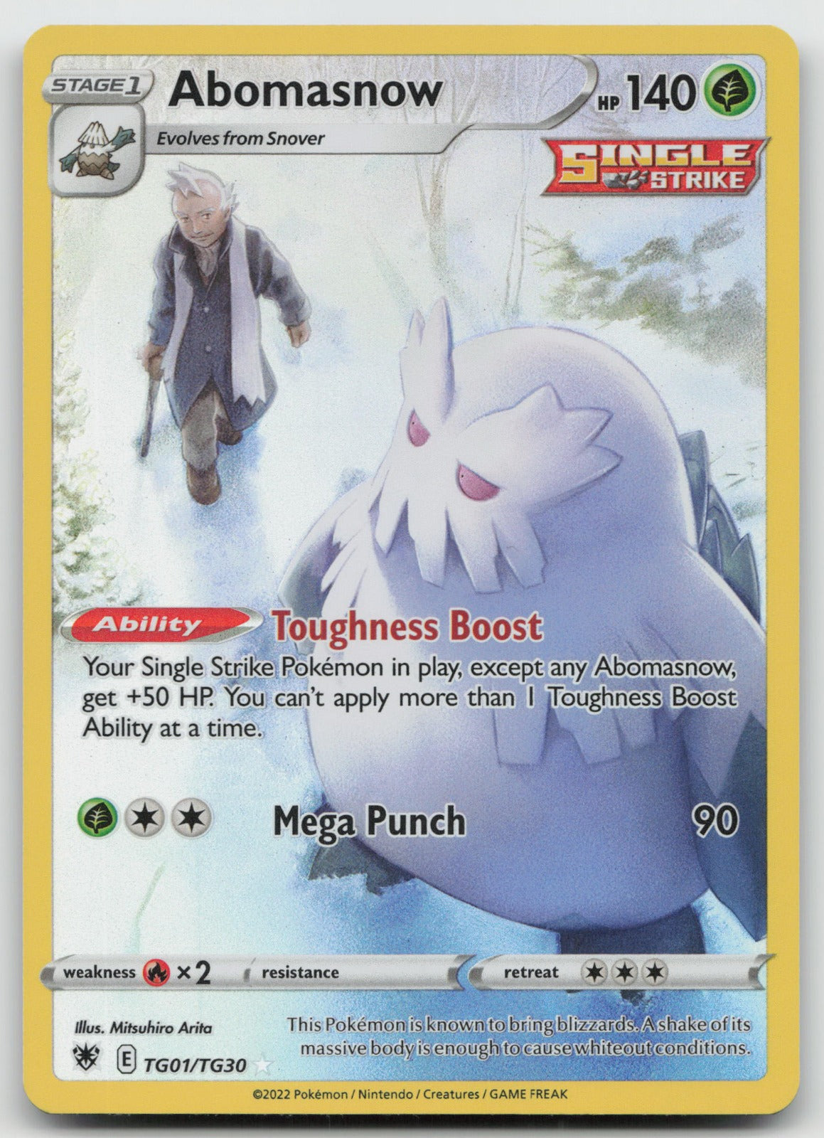 Abomasnow Ultra Rare Holo SWSH10: Astral Radiance Trainer Gallery TG01/TG30 NM