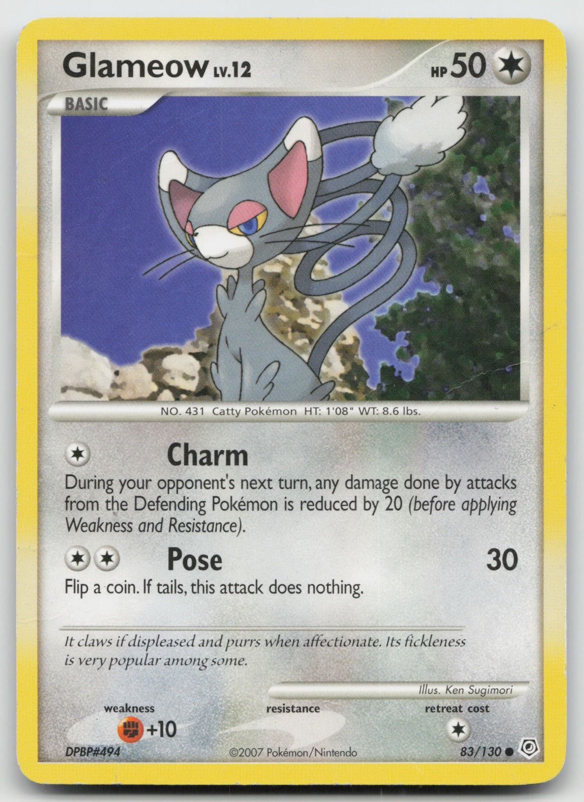 Glameow Common Diamond and Pearl 83/130 DMG