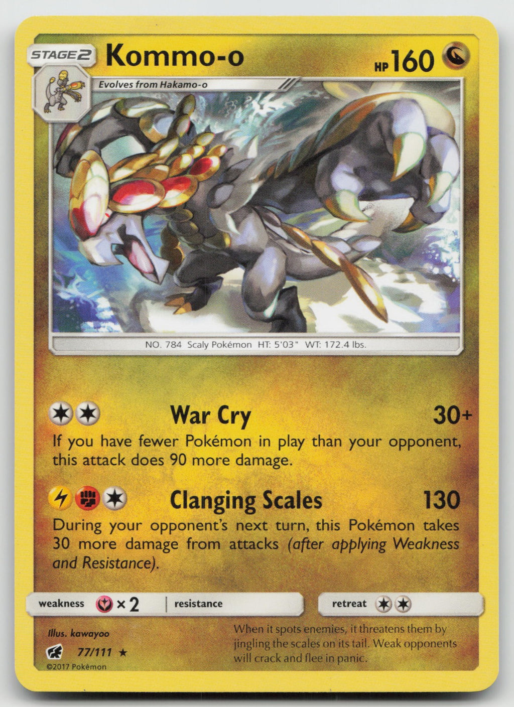 Kommo-o Rare SM - Crimson Invasion 77/111 VLP