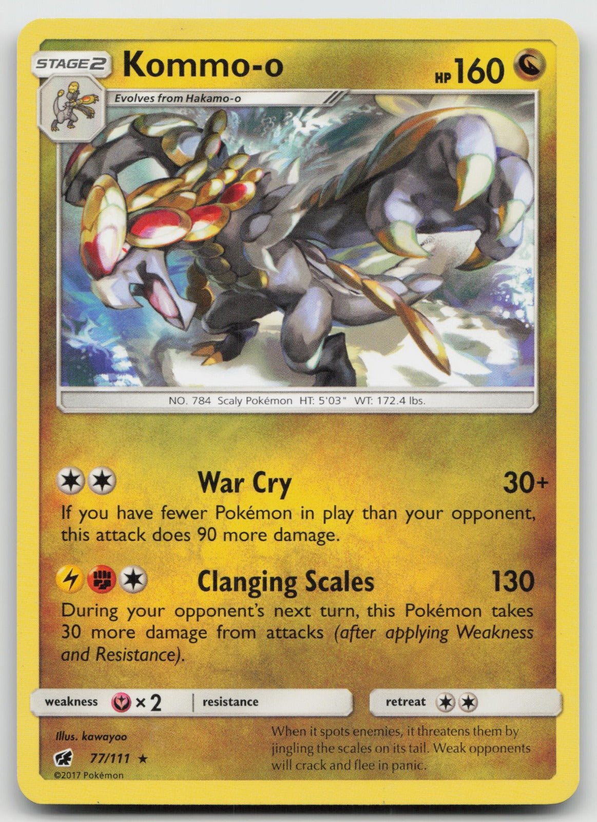 Kommo-o Rare SM - Crimson Invasion 77/111 VLP