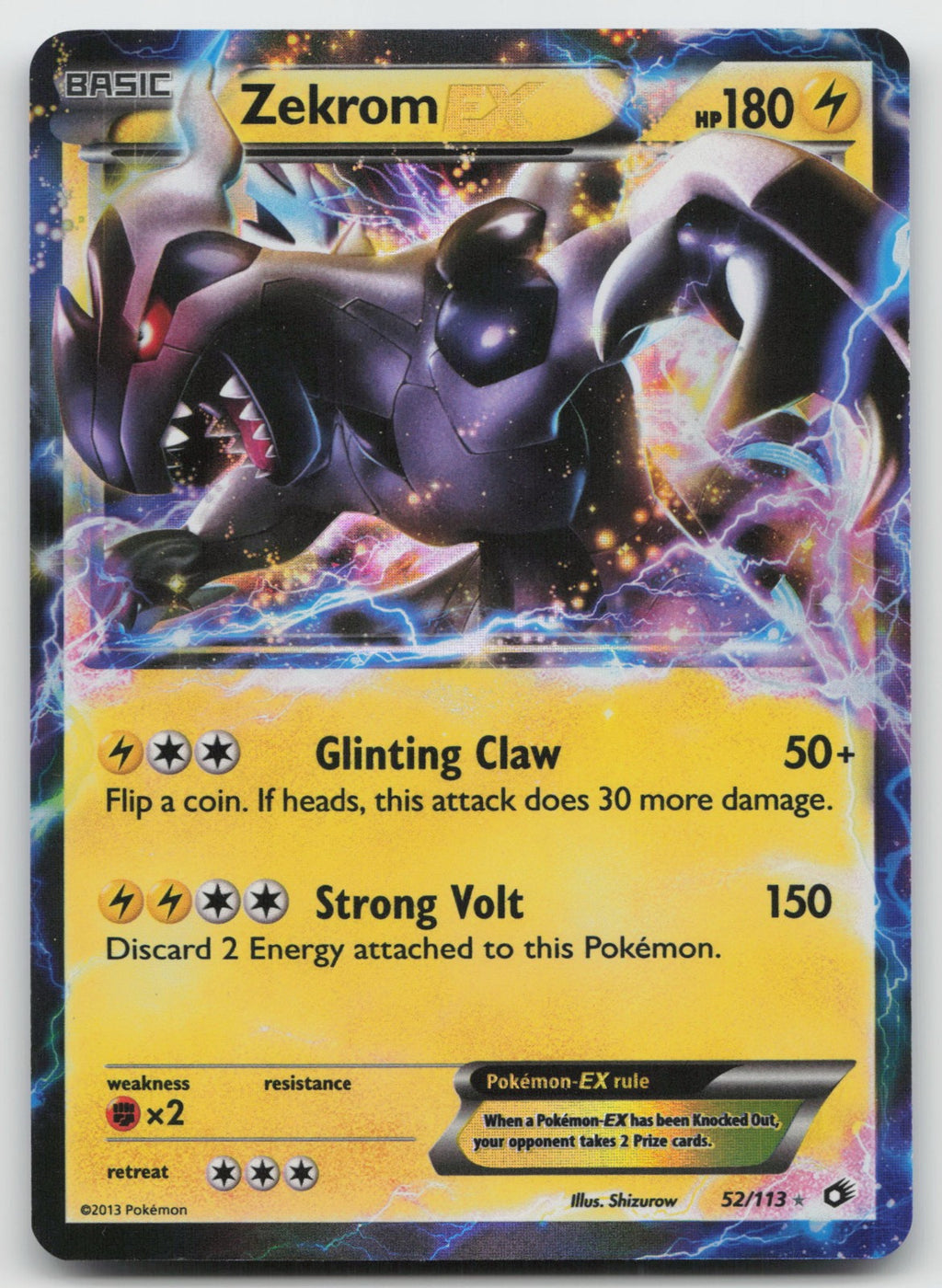 Zekrom EX Ultra Rare Legendary Treasures 52/113 NM