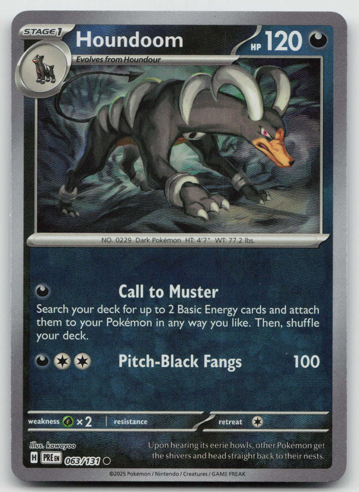 Houndoom Common Reverse Holo SV: Prismatic Evolutions 063/131 NM