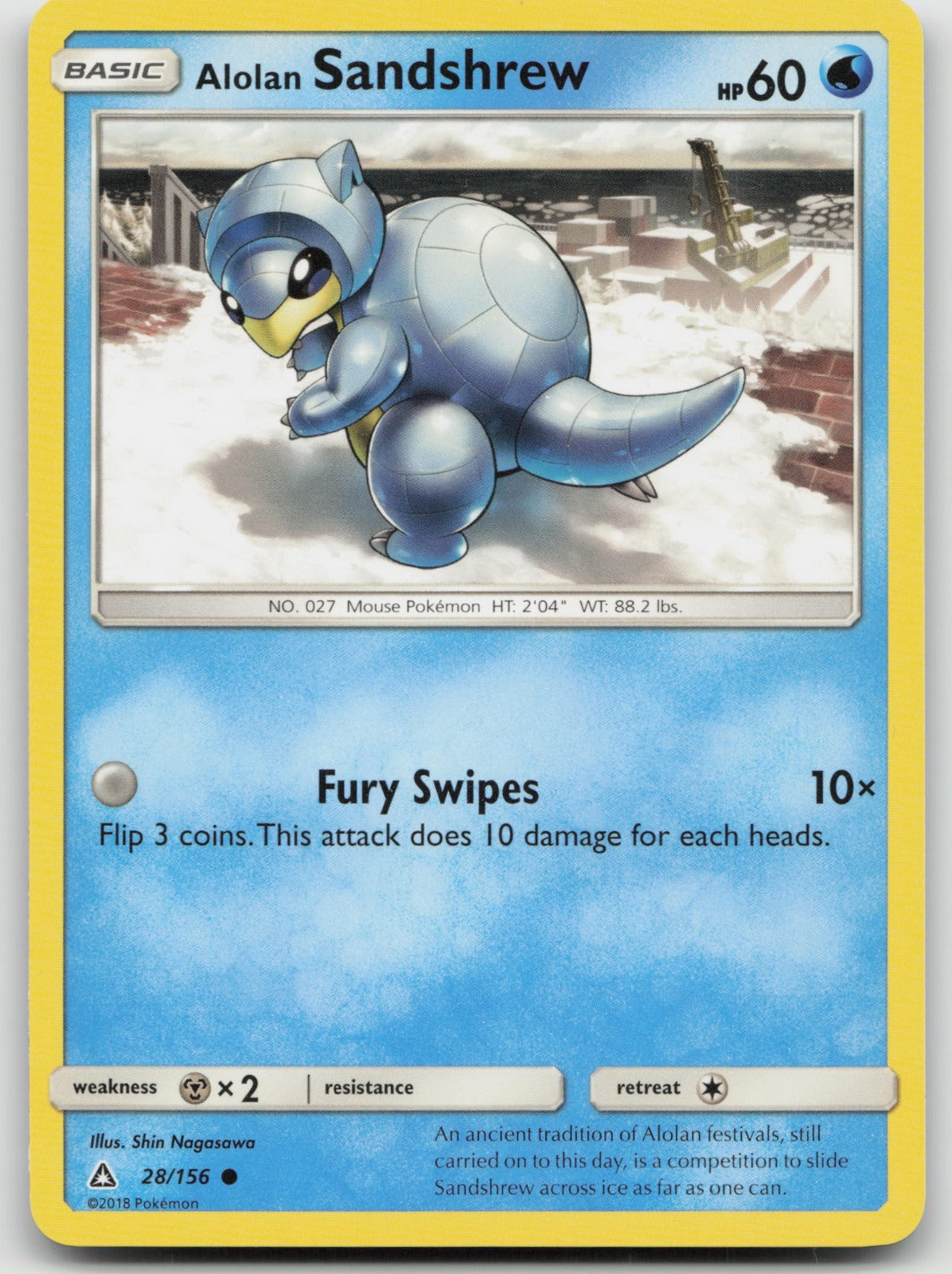 Alolan Sandshrew Common SM - Ultra Prism 28/156 NM