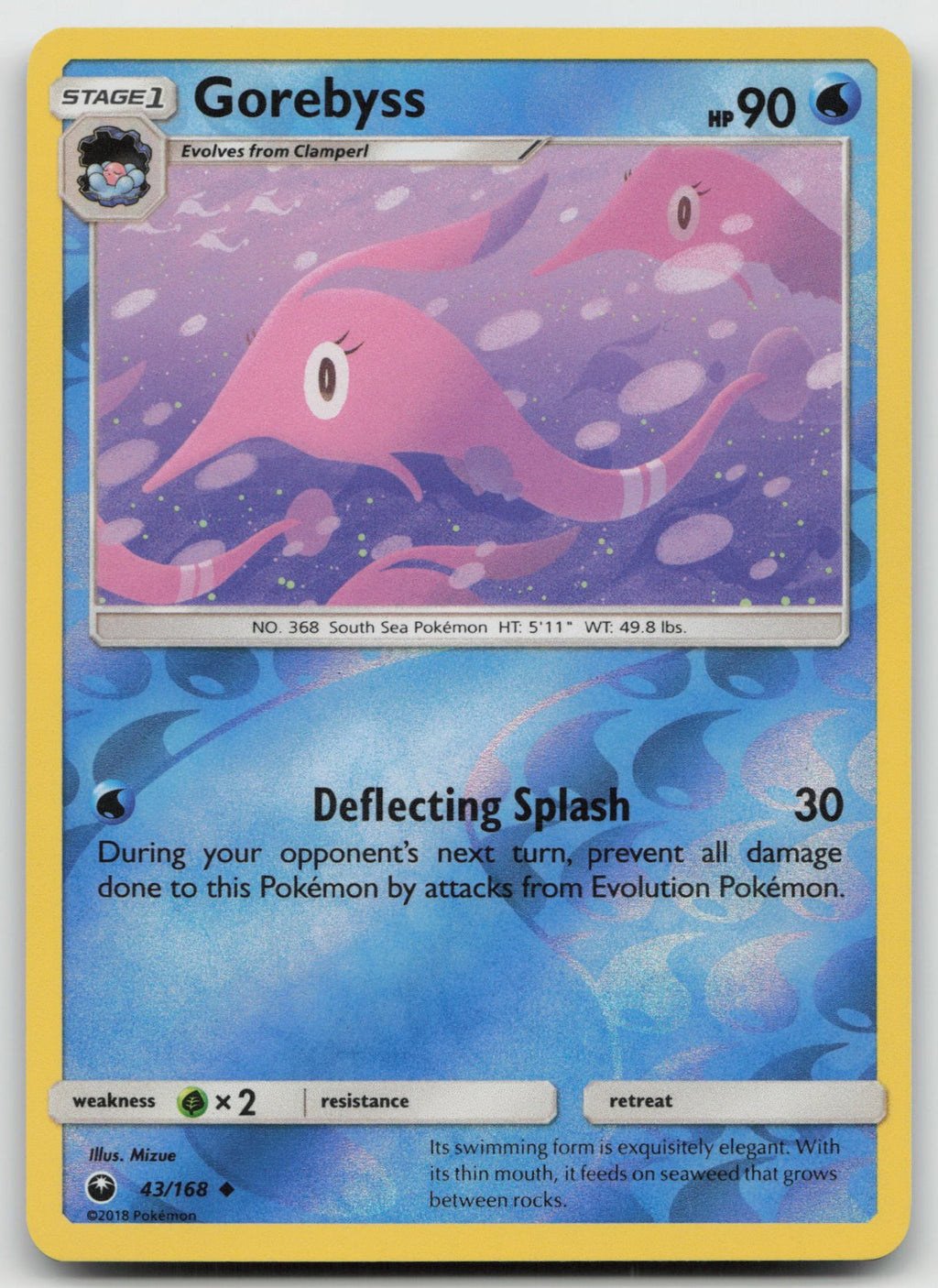 Gorebyss Reverse Holo Uncommon SM - Celestial Storm 43/168 NM