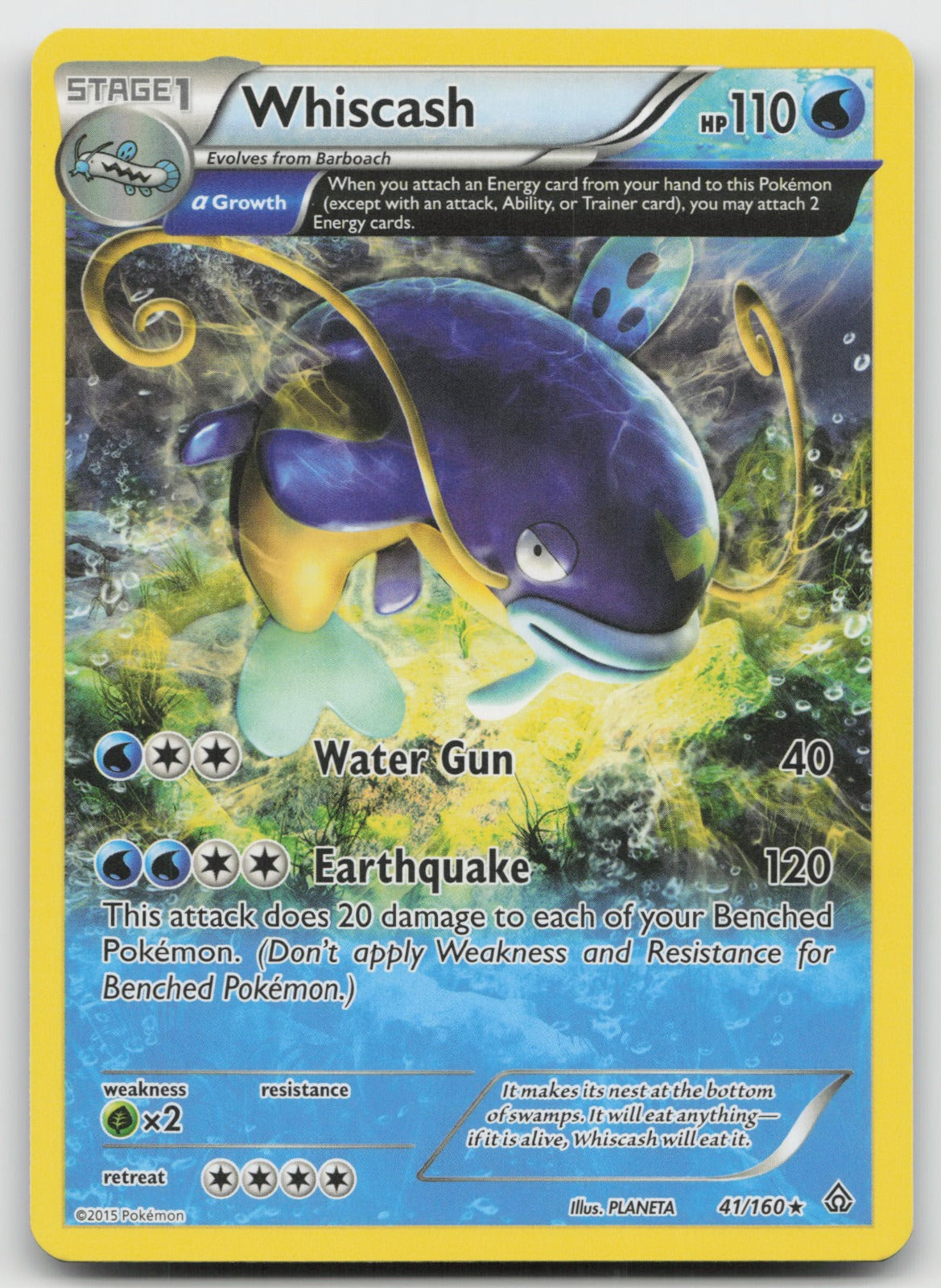Whiscash (Alpha) Rare XY - Primal Clash 41/160 NM