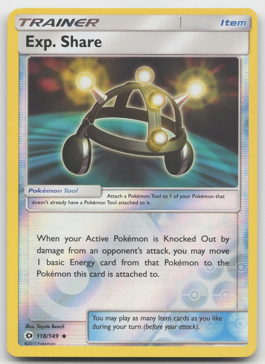 Exp. Share Uncommon Reverse Holofoil SM Base Set 118/149 VLP