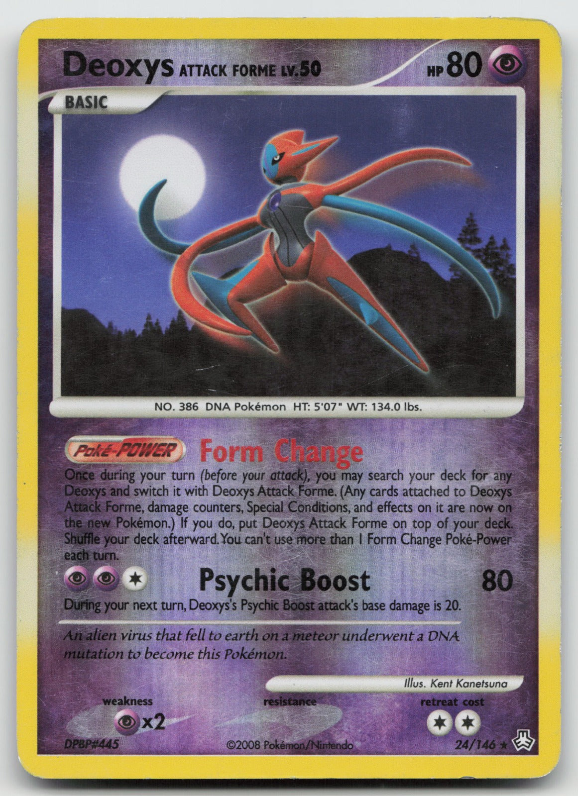 Deoxys Attack Forme Rare Reverse Holo Legends Awakened 24/146 HP