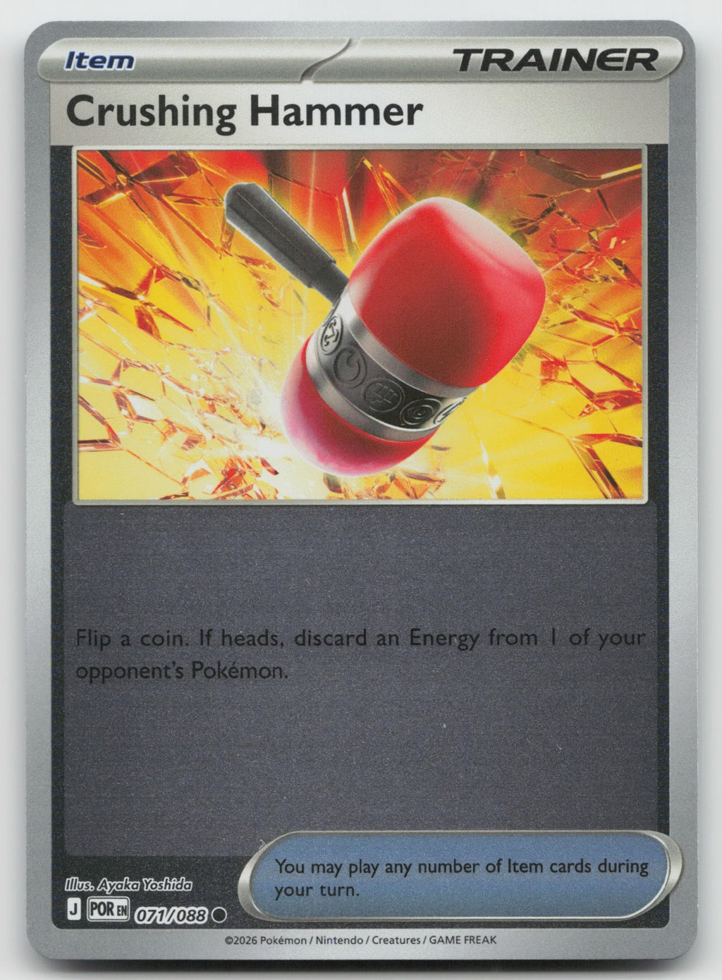 Crushing Hammer Common Reverse Holo ME03: Perfect Order 071/088 NM