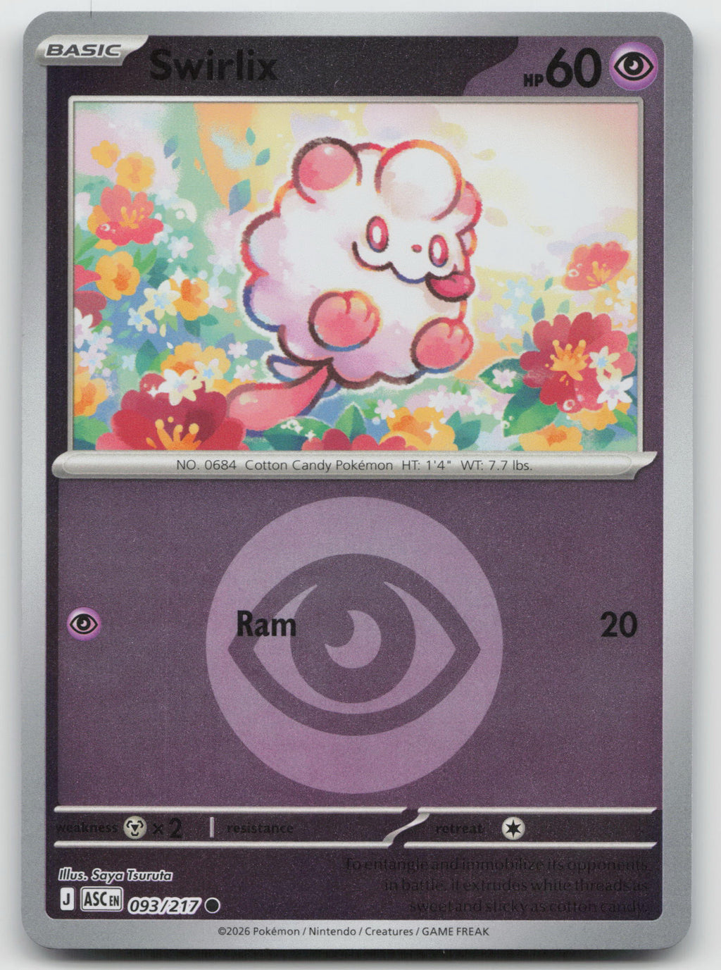 Swirlix (Psychic Energy) Common Reverse Holofoil ME: Ascended Heroes 093/217 NM