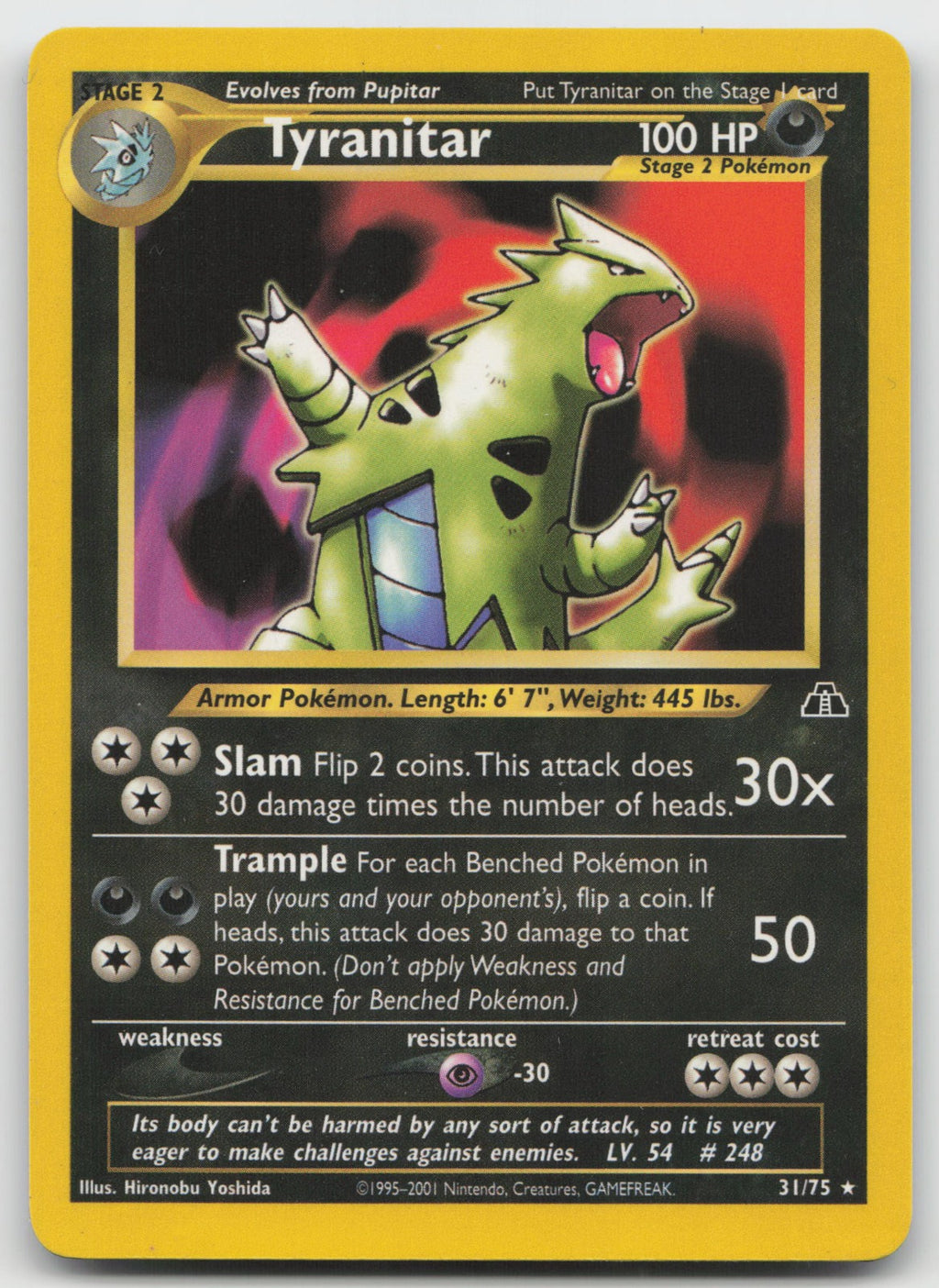 Tyranitar Unlimited Rare Neo Discovery 31/75 NM/VLP
