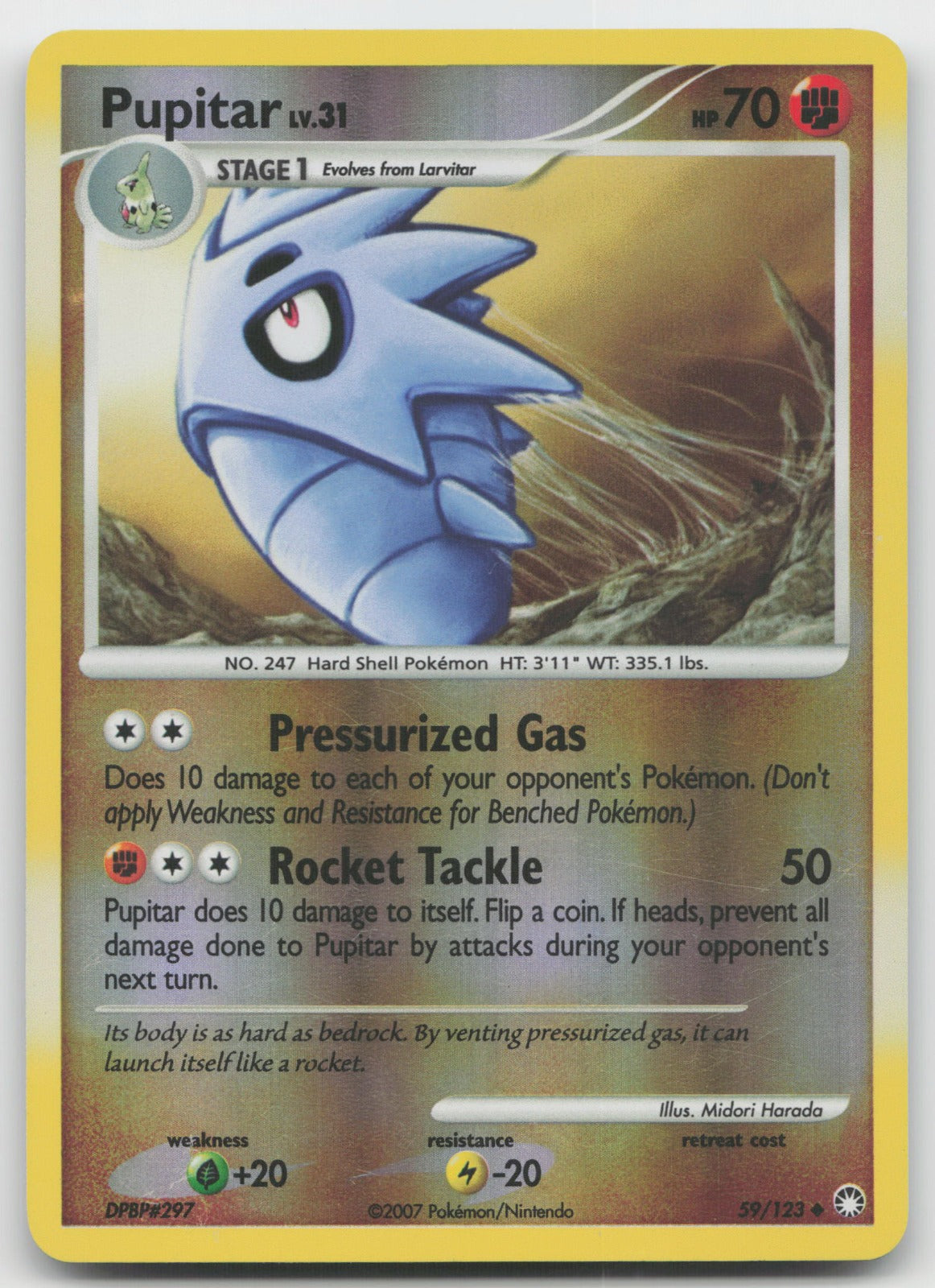 Pupitar Uncommon Reverse Holo Mysterious Treasures 59/123 LP