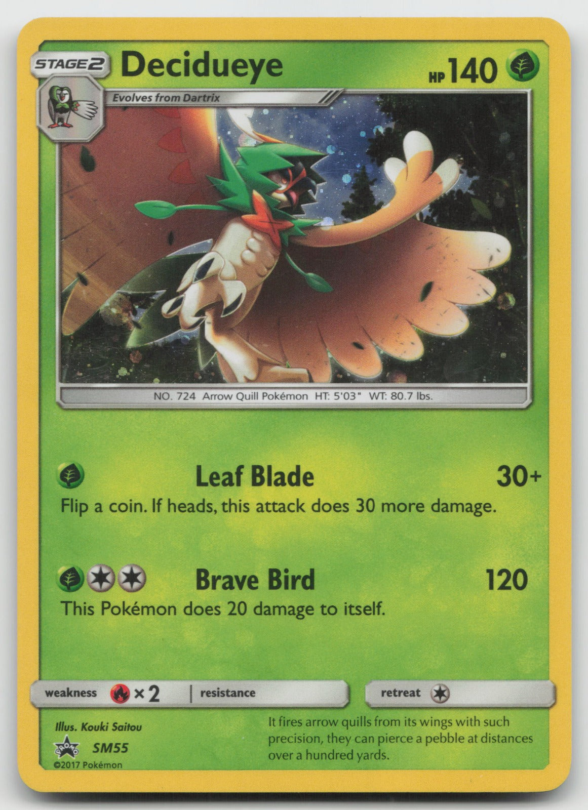 Decidueye - Holo SM Promos SM55 NM
