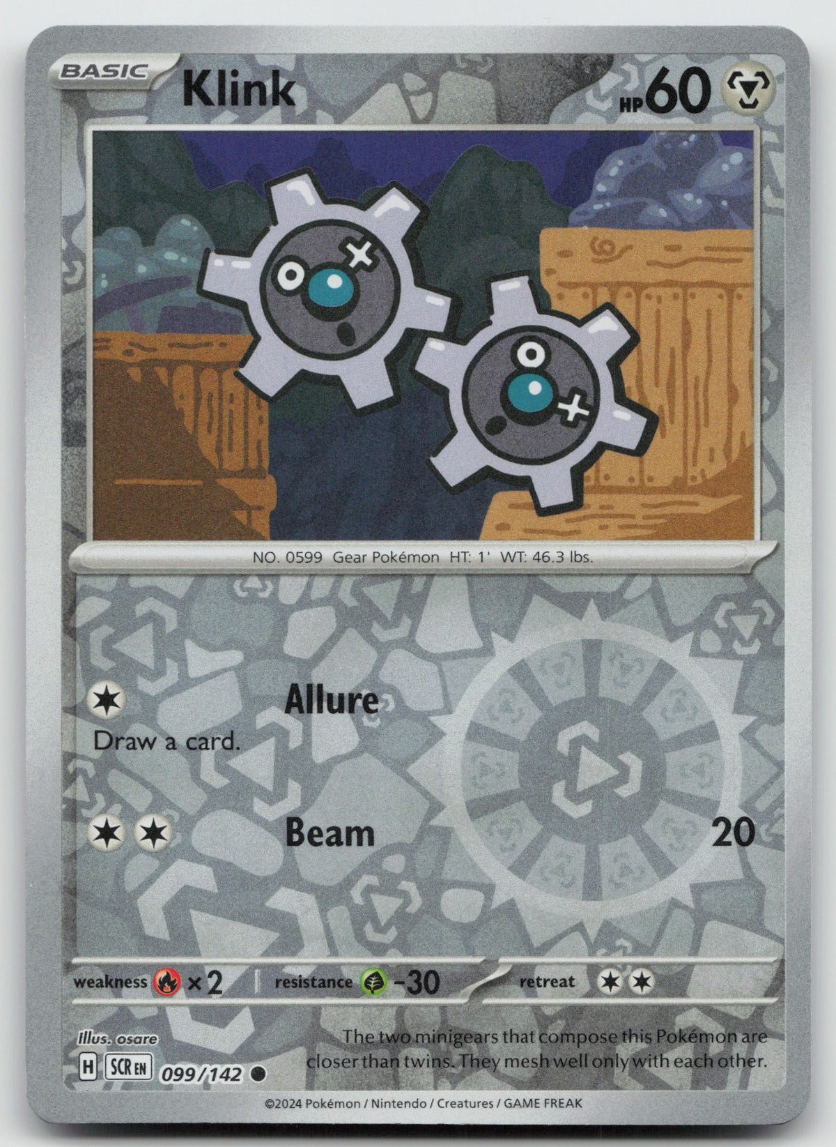 Klink Common Reverse Holo SV07: Stellar Crown 099/142 NM