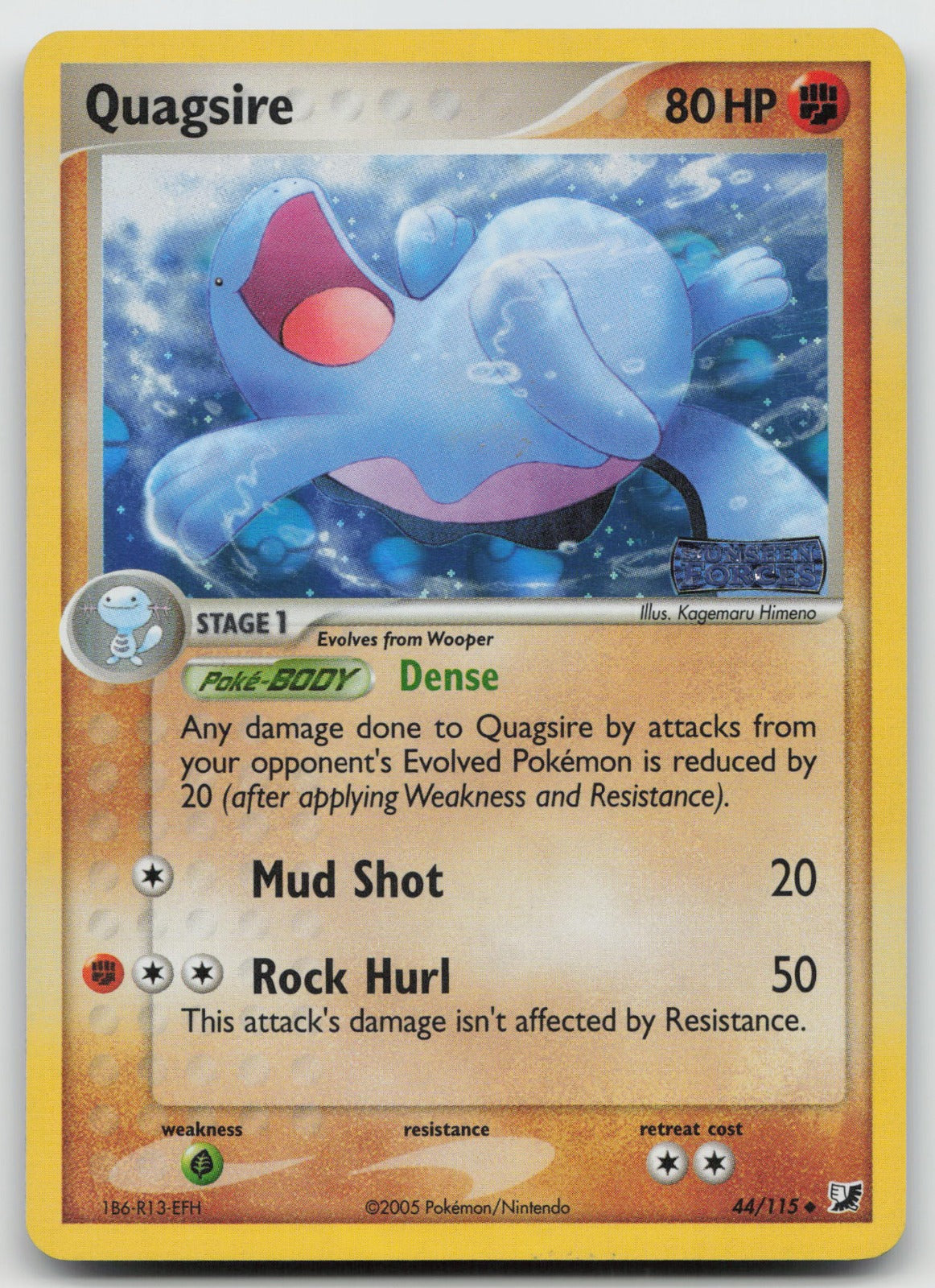 Quagsire Uncommon Reverse Holo Unseen Forces 44/115 NM/VLP
