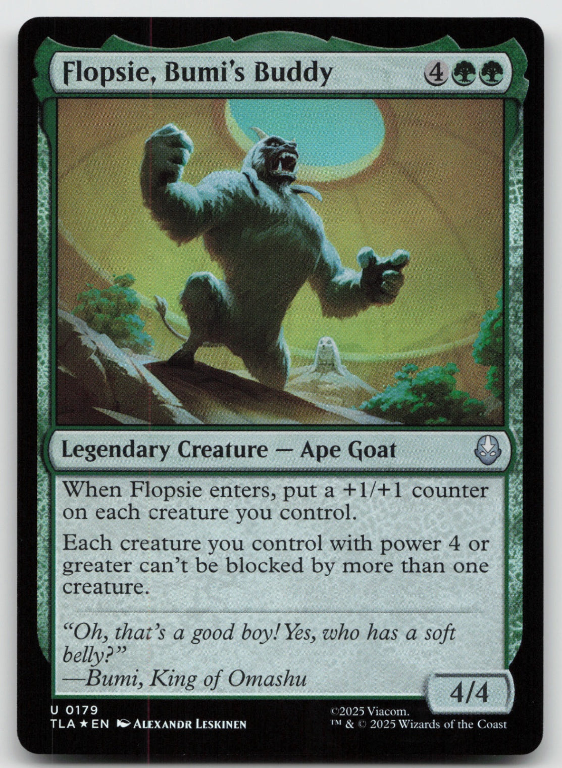 Flopsie, Bumi's Buddy U Foil Avatar: The Last Airbender 179 NM