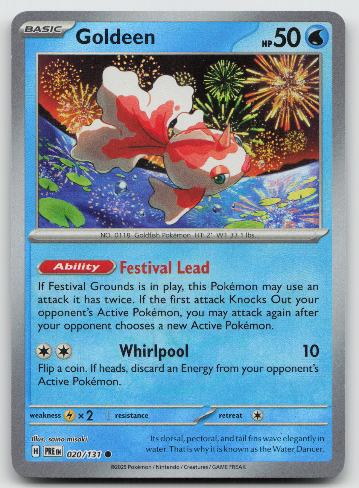 Goldeen (Poke Ball Pattern) Common Holo SV: Prismatic Evolutions 020/131 NM
