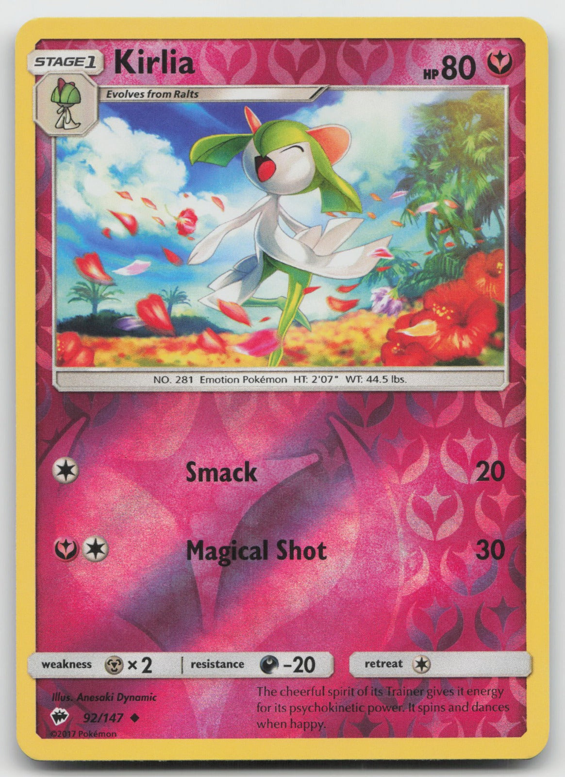 Kirlia Reverse Holo Uncommon SM - Burning Shadows 92/147 NM