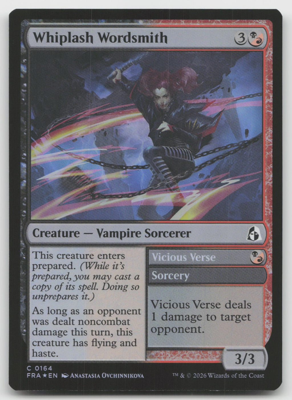 Whiplash Wordsmith C Foil Reality Fracture 164 NM