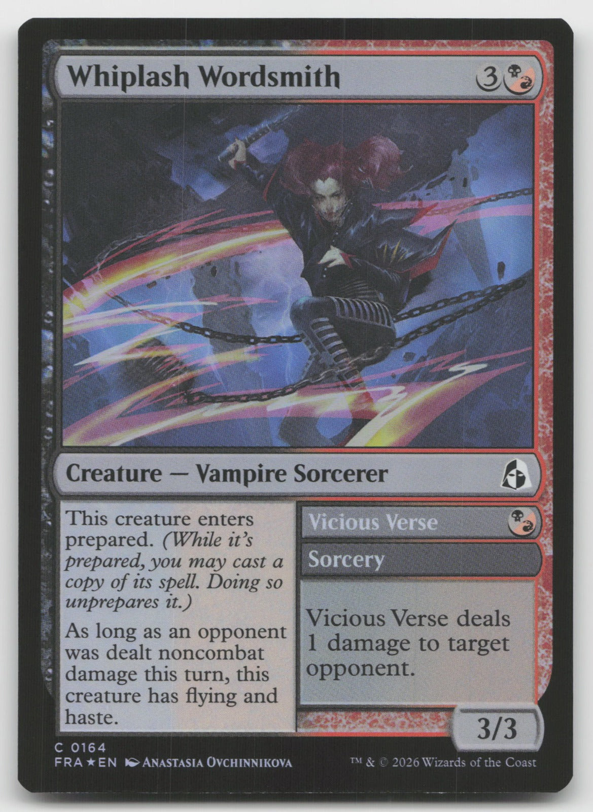 Whiplash Wordsmith C Foil Reality Fracture 164 NM