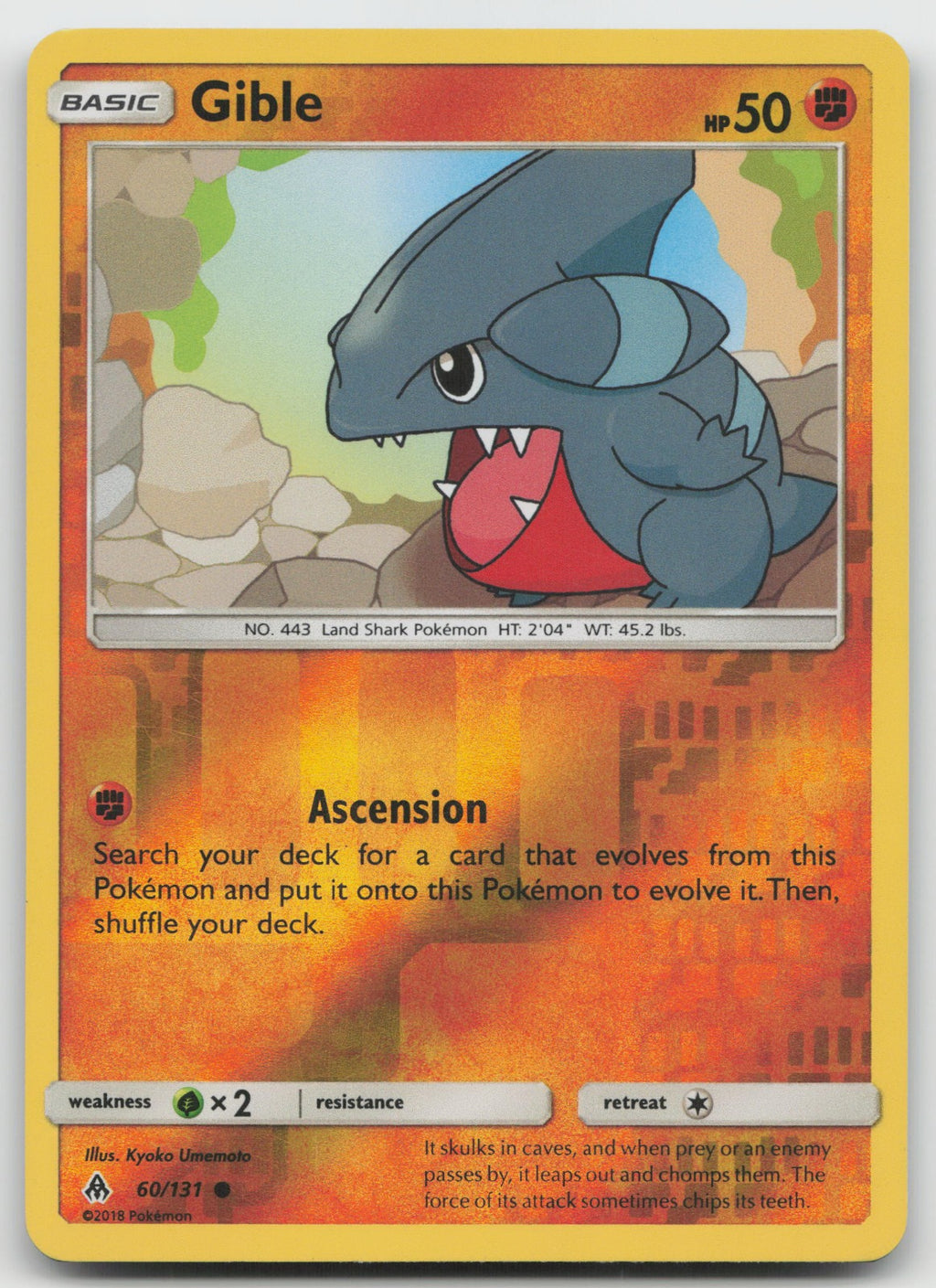 Gible Reverse Holo Common SM - Forbidden Light 60/131 NM
