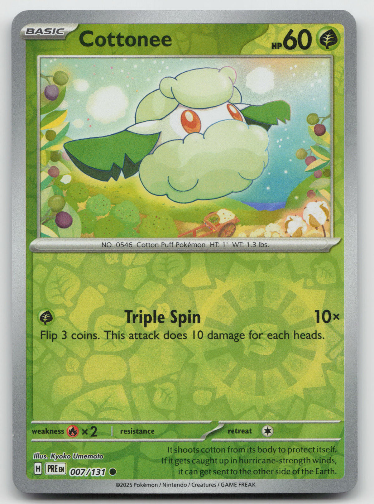 Cottonee Common Reverse Holo SV: Prismatic Evolutions 007/131 NM