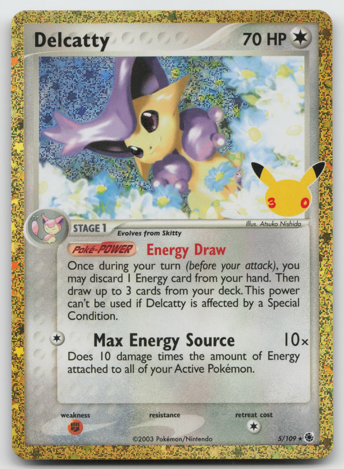 Delcatty Holo ME: 30th Celebration Classic Collection 5/109 NM